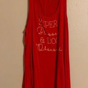 Super blessed dog obsessed tank red torrid size 1